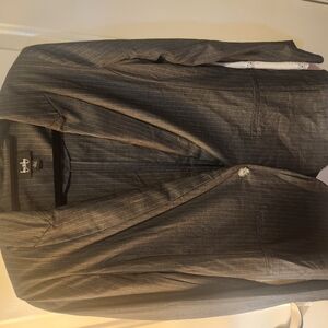 womans Gray striped Blazer by and by large